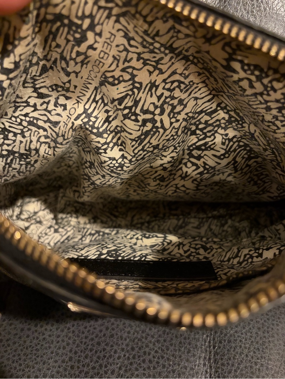 Rebecca Minkoff Black Leather Chain Strap Crossbody with Gold Hardware - Picture 10 of 11